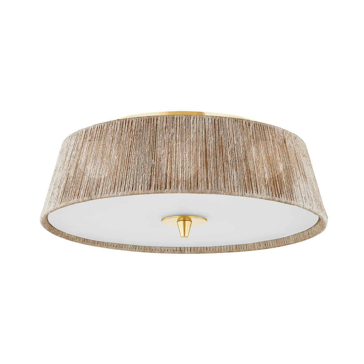 George Semi Flush in aged brass — a Hudson Valley semi flush for hallways, bedrooms, and entryways at Laurie Yapp Home.