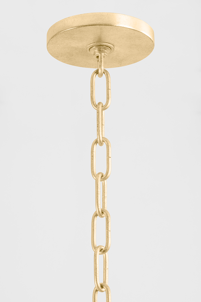 Coralie Pendant shown from a second angle to highlight the shade shape and metal detail.