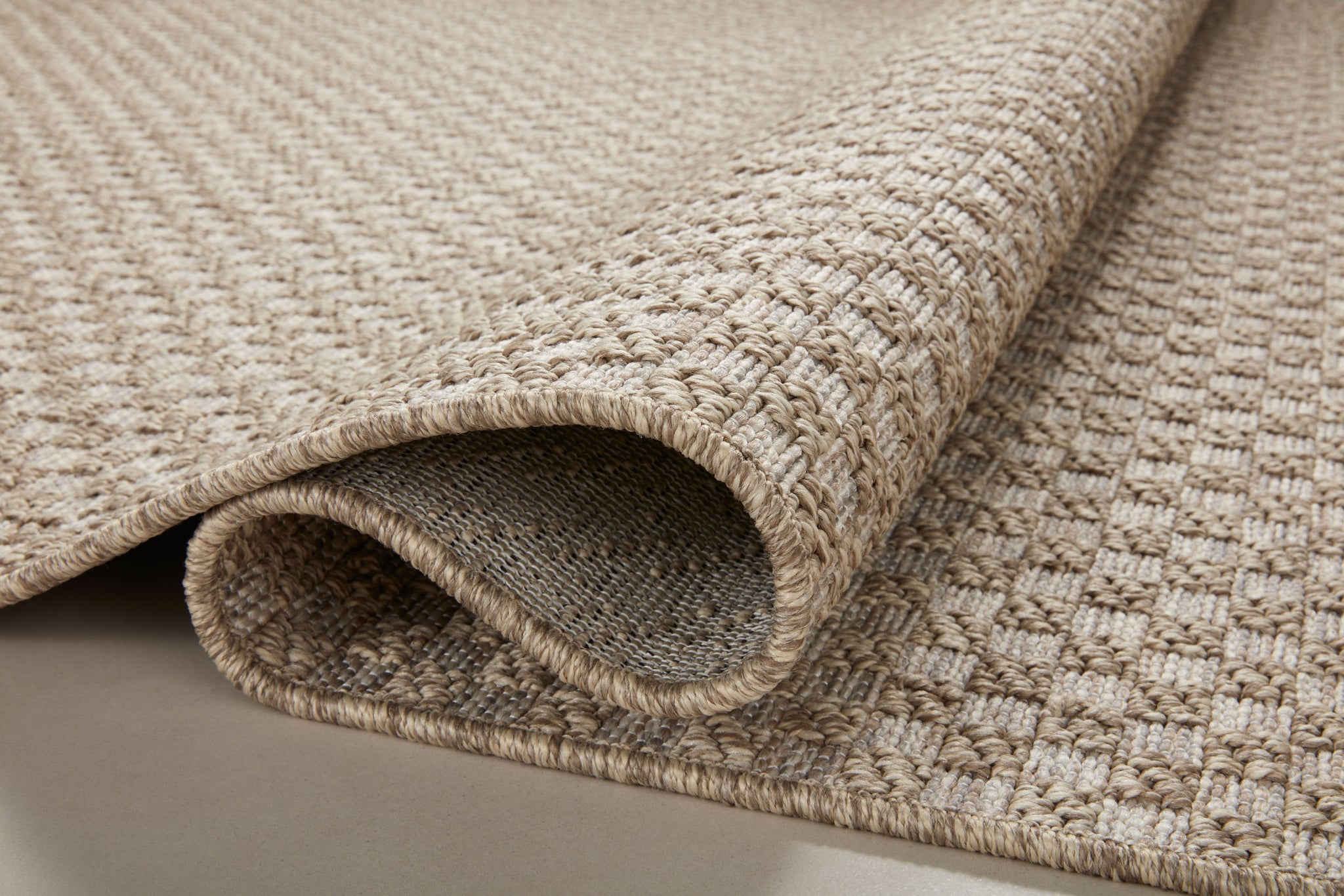 Side view of the Dawn Natural (Pattern 2) rug.