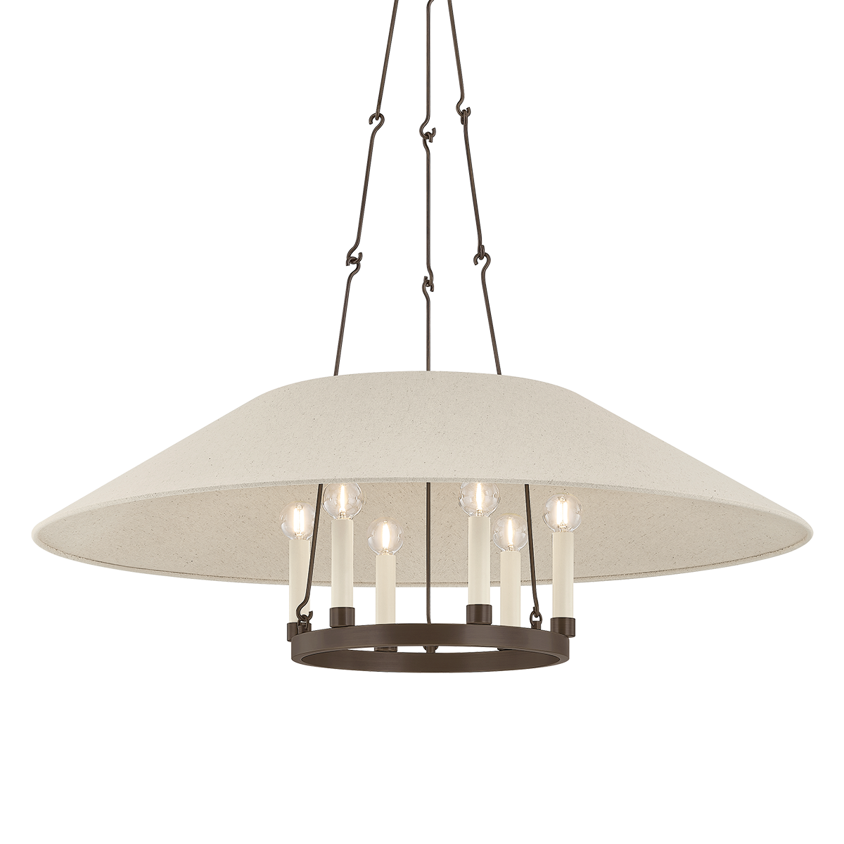 Archive Chandelier 38" — a Troy chandelier for dining rooms, entries, and living rooms at Laurie Yapp Home.