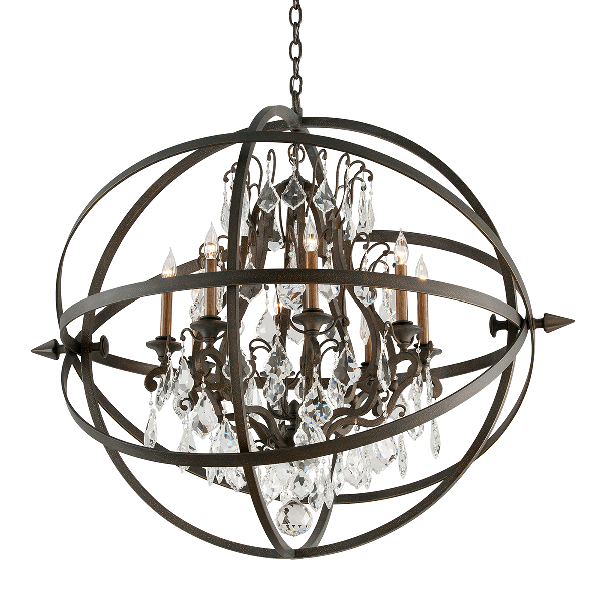 Byron Chandelier 40" β a Troy chandelier for dining rooms, entries, and living rooms at Laurie Yapp Home.