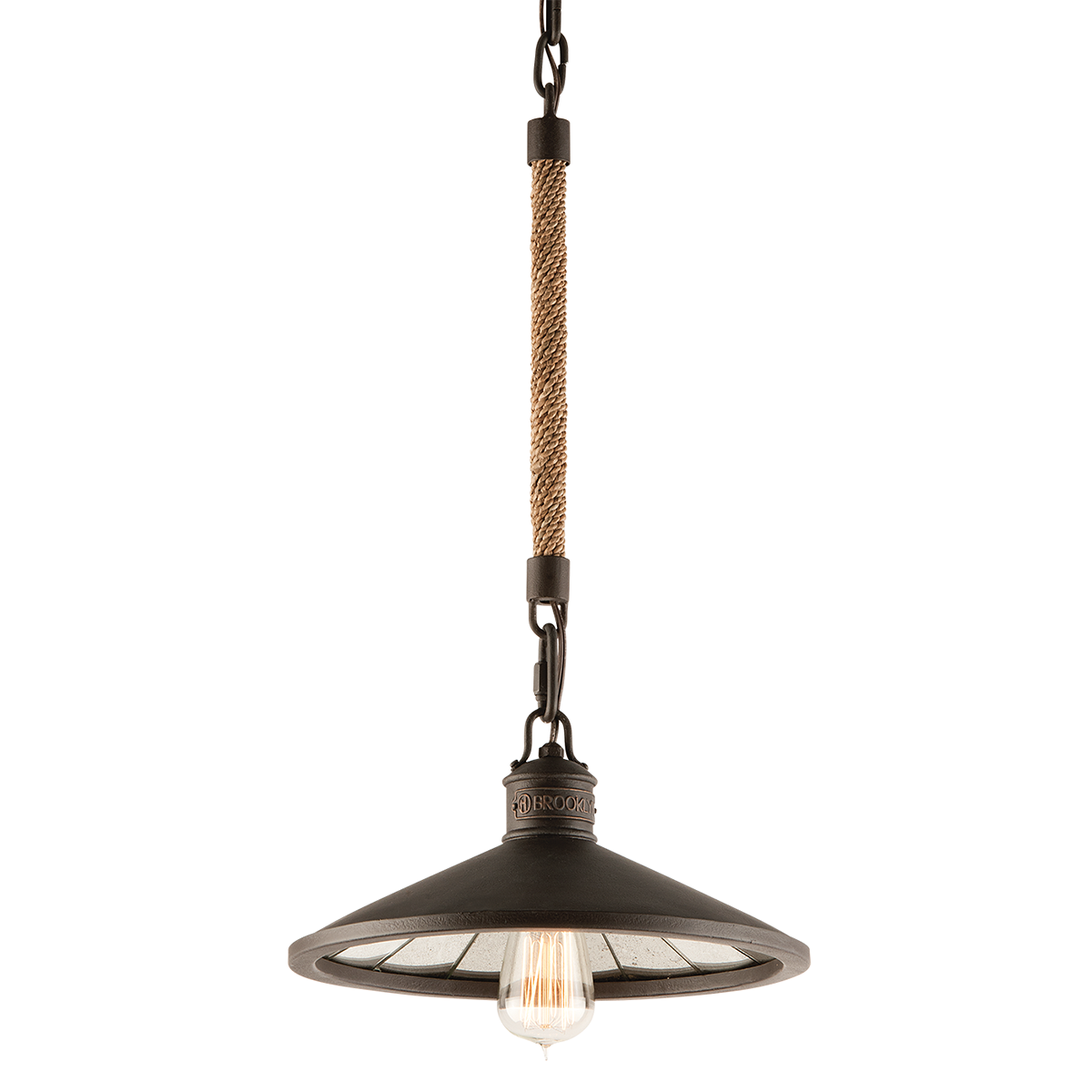 Brooklyn Pendant 12" β a Troy pendant for kitchens, entries, and dining rooms at Laurie Yapp Home.