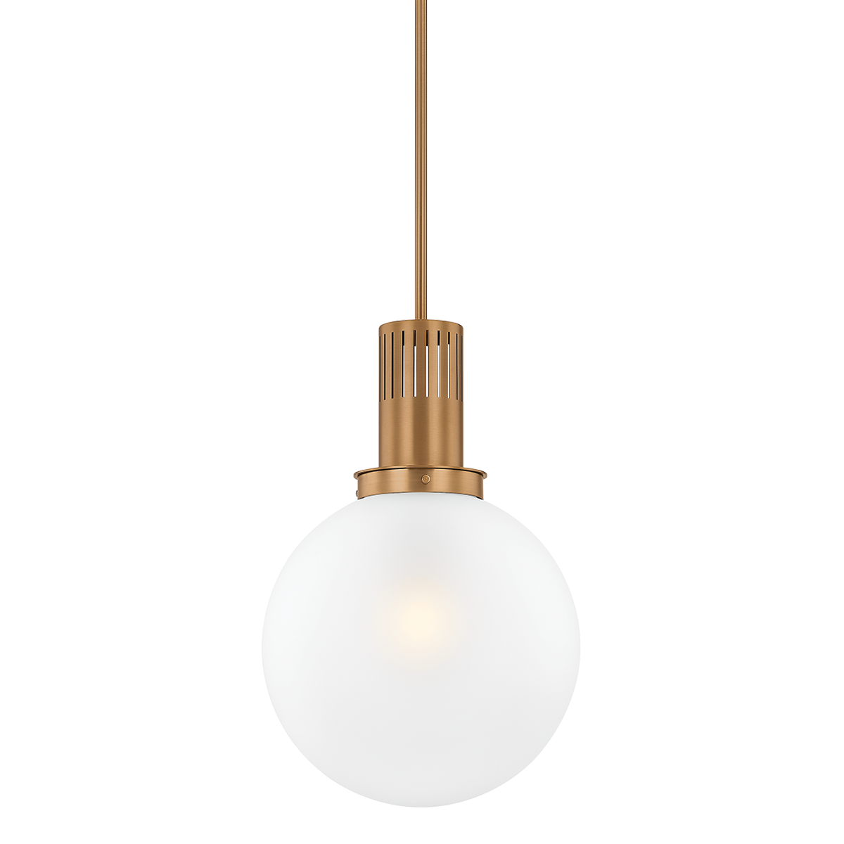 Tobias Pendant 15.75" shown from a second angle to highlight the shade shape and metal detail.