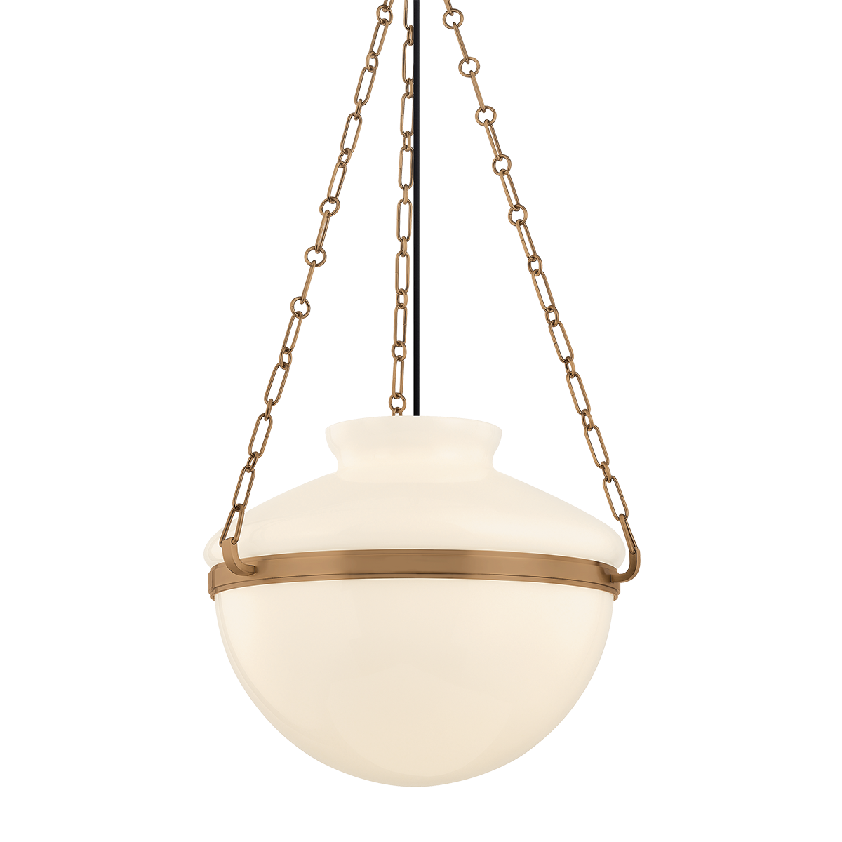 Paradigm Pendant 19" shown from a second angle to highlight the shade shape and metal detail.
