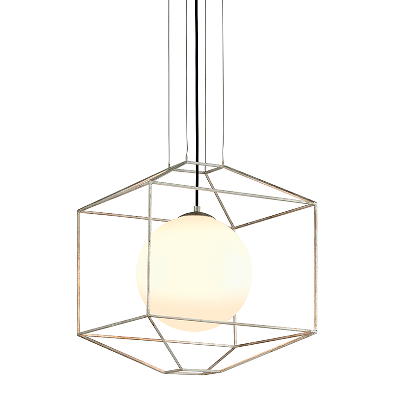 Silhouette Chandelier 18" x 21" shown from a second angle to highlight the frame, arms, and shade detail.