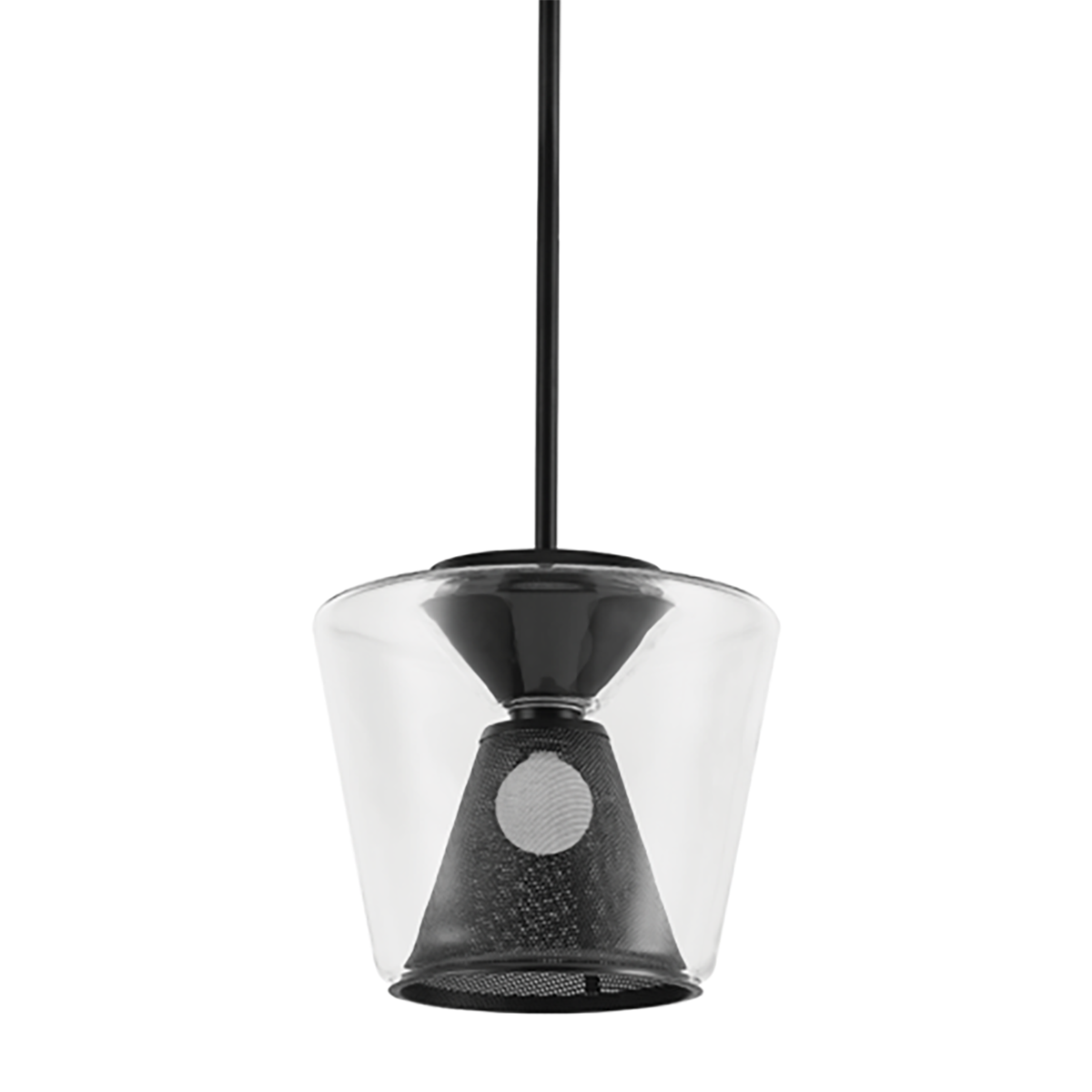 Berlin Pendant 12.5" shown from a second angle to highlight the shade shape and metal detail.