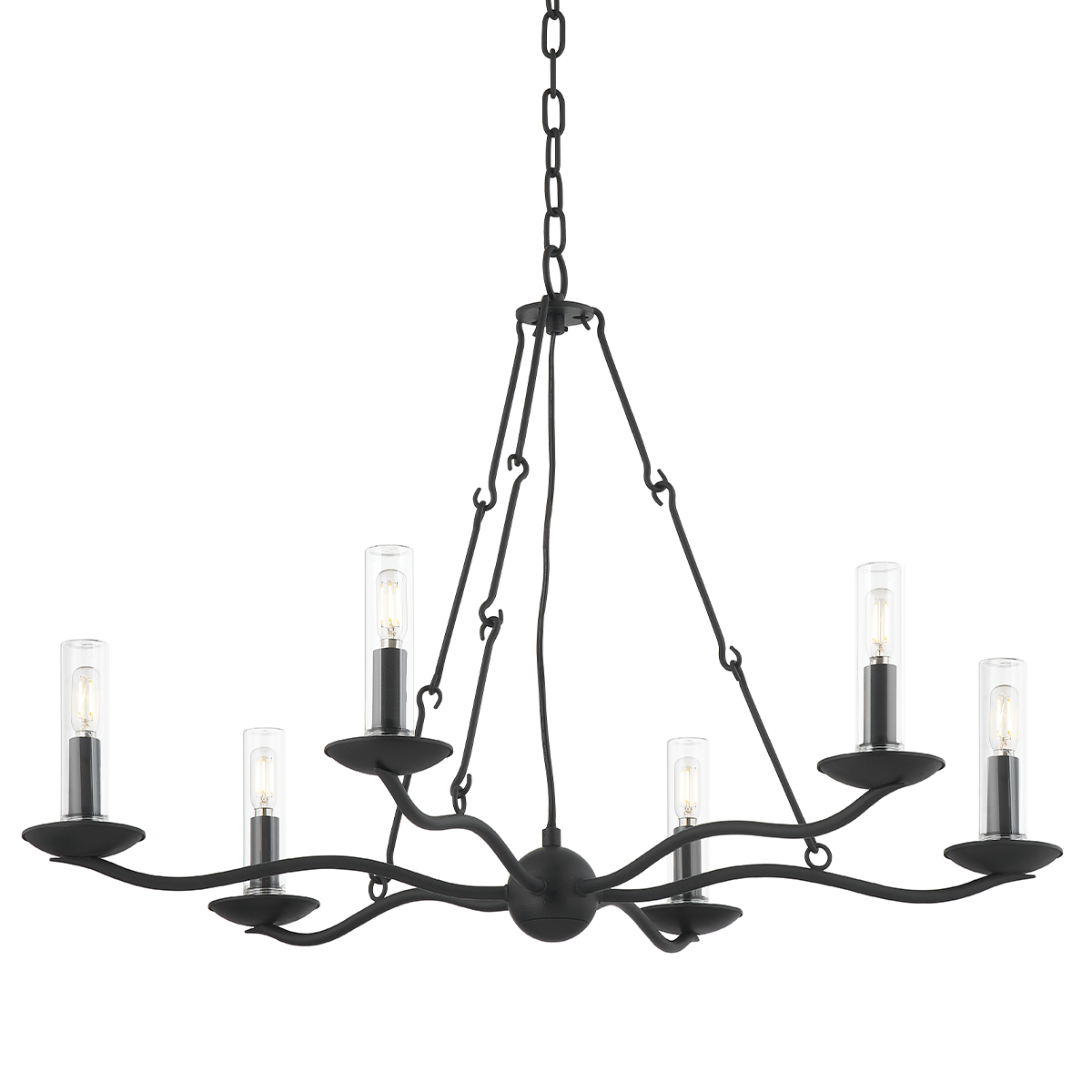 Sawyer Exterior Chandelier — a Troy chandelier for dining rooms, entries, and living rooms at Laurie Yapp Home.