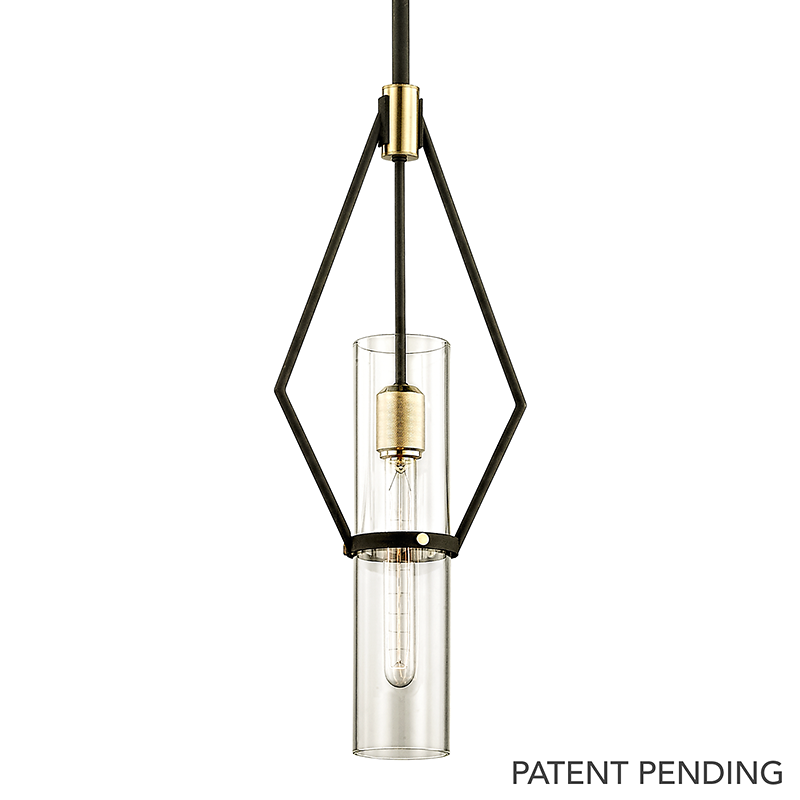 Raef Pendant 9.5" x 24.25" — a Troy pendant for kitchens, entries, and dining rooms at Laurie Yapp Home.