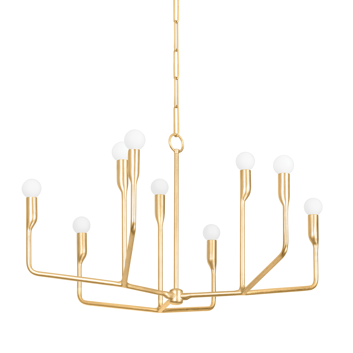 Norman Chandelier 32" shown from a second angle to highlight the frame, arms, and shade detail.