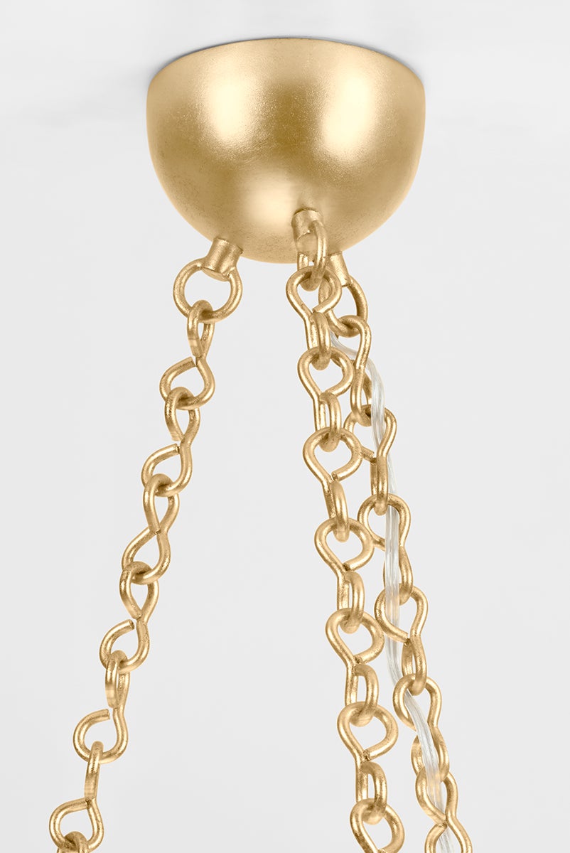 Hayworth Chandelier shown from a second angle to highlight the frame, arms, and shade detail.