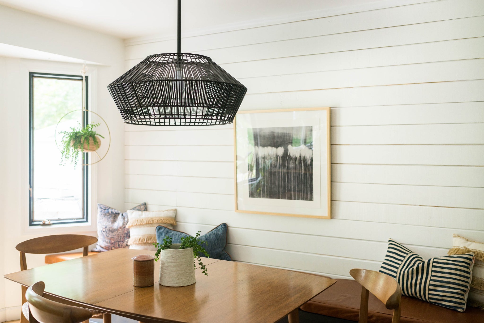 Hunters Point Chandelier 28" styled in an elegant dining room for warm, layered light at Laurie Yapp Home.