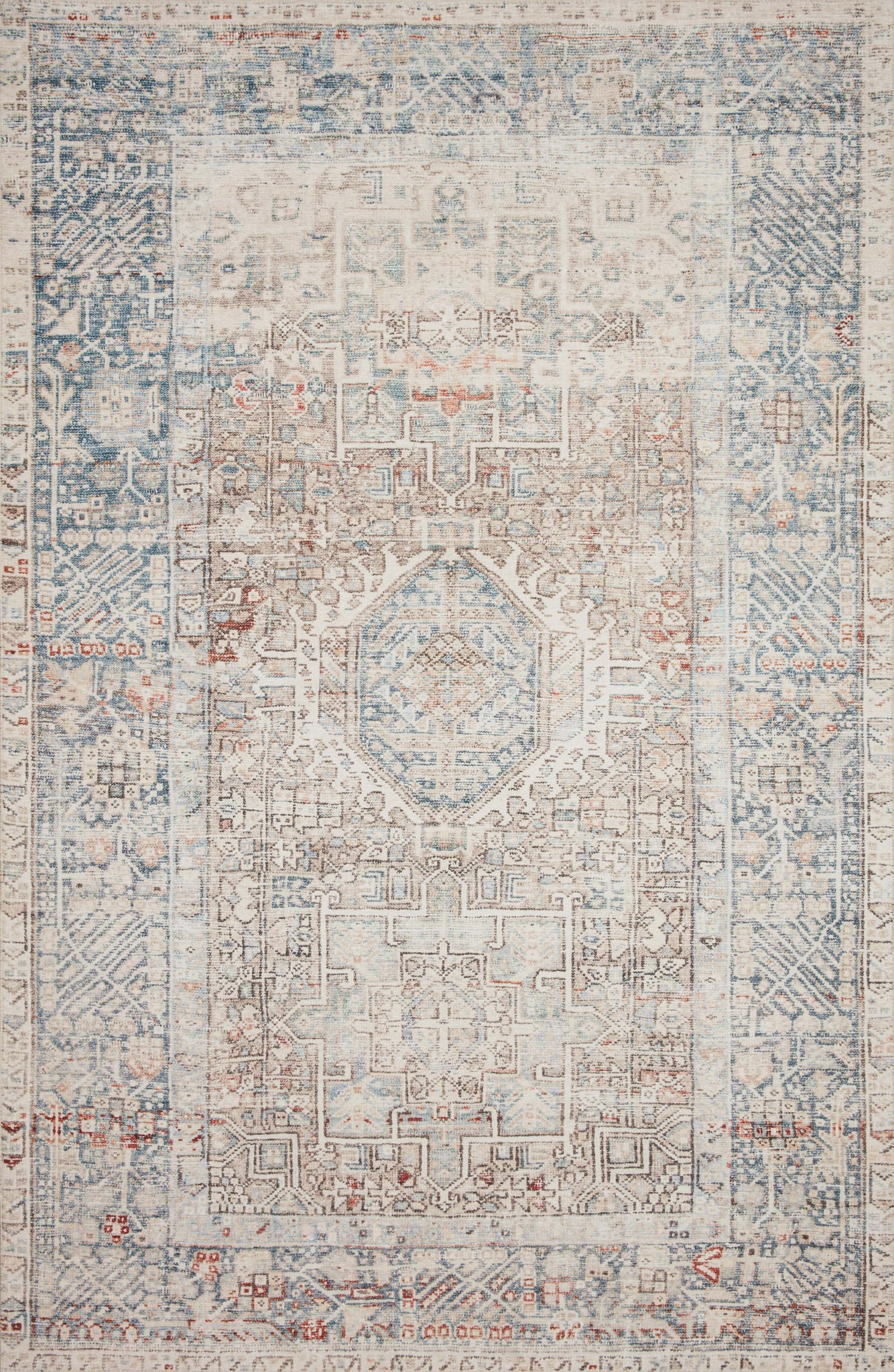Jules Natural / Ocean β a Loloi rug at Laurie Yapp Home.