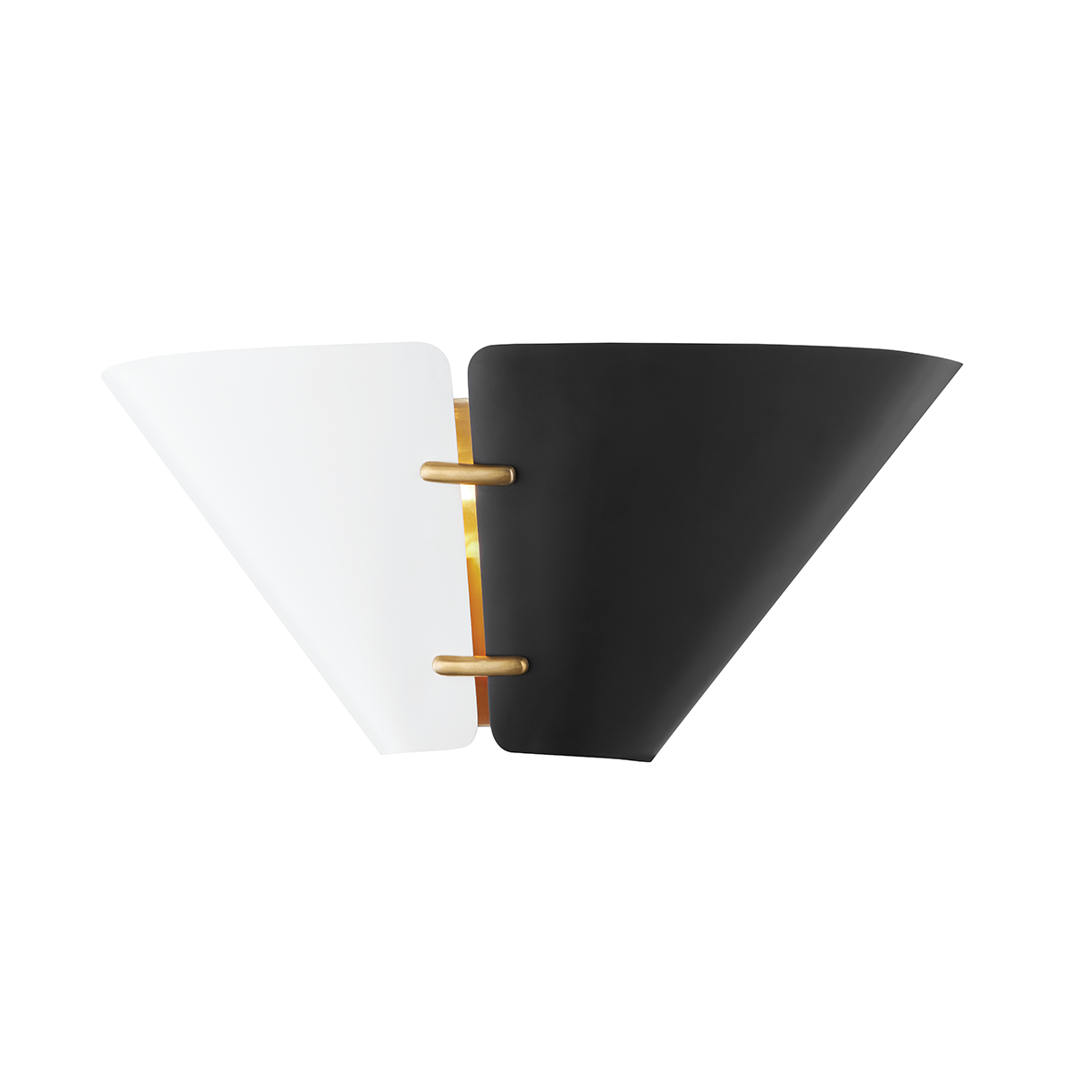 Split Wall Sconce in aged brass β a Hudson Valley wall sconce for bathrooms, hallways, and living rooms at Laurie Yapp Home.