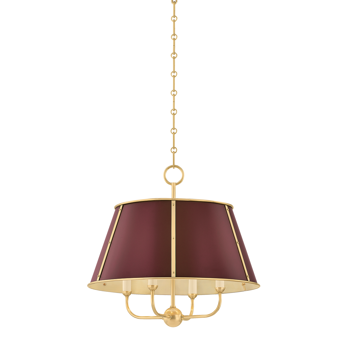 Cambridge Chandelier 20.25" in aged brass — a Hudson Valley chandelier for dining rooms, entries, and living rooms at Laurie Yapp Home.