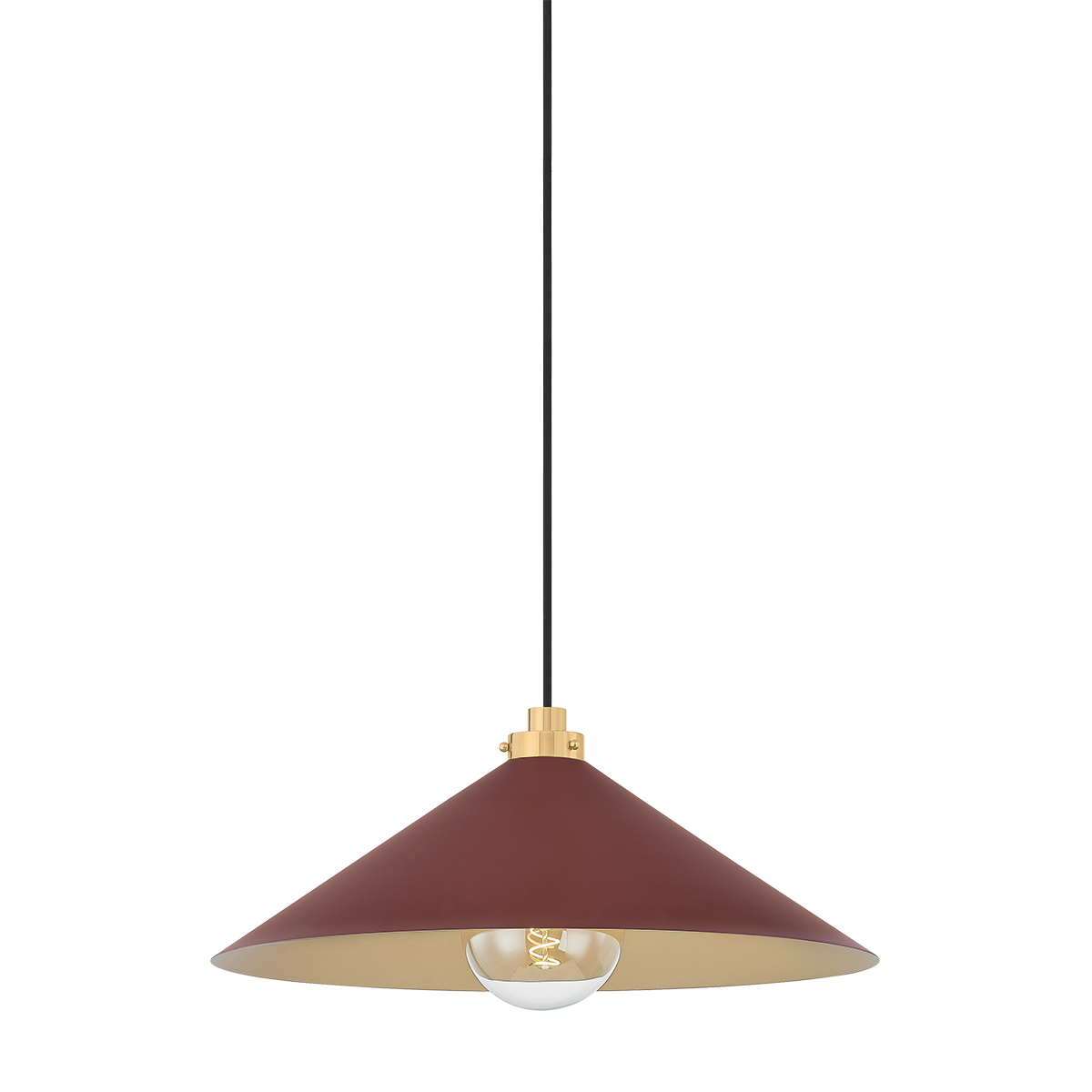 Clivedon Pendant 20" in aged brass — a Hudson Valley pendant for kitchens, entries, and dining rooms at Laurie Yapp Home.
