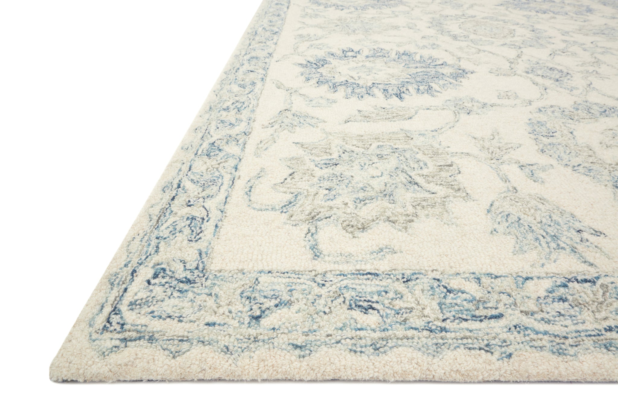 Norabel Ivory / Blue shown from another angle.