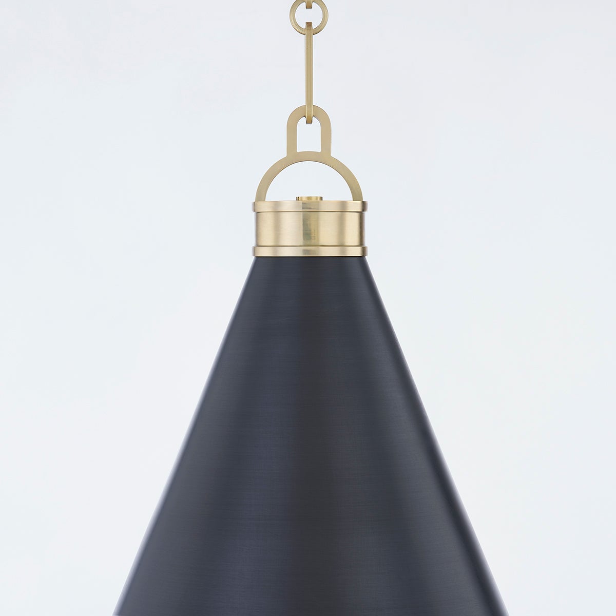 Osterley Pendant 10" shown from the front to reveal the shade shape and metal detail.