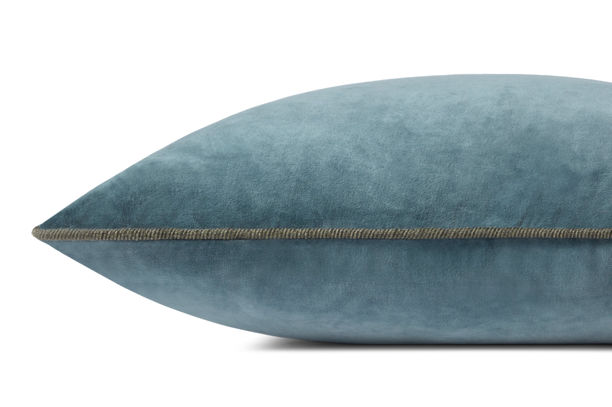 Liza Blue Pillow shown from a different angle to reveal its pattern.