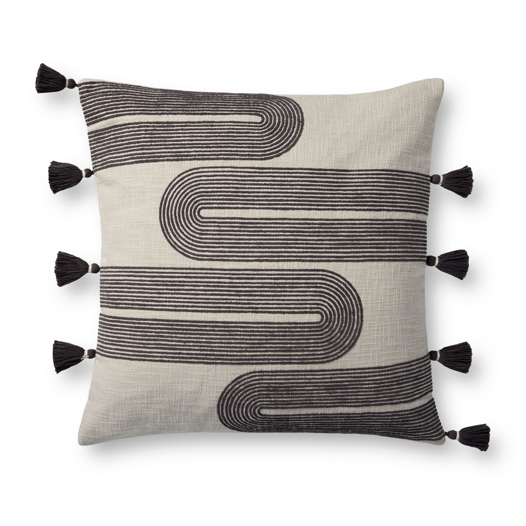 Black / Grey Pillow — a Loloi pillow at Laurie Yapp Home.