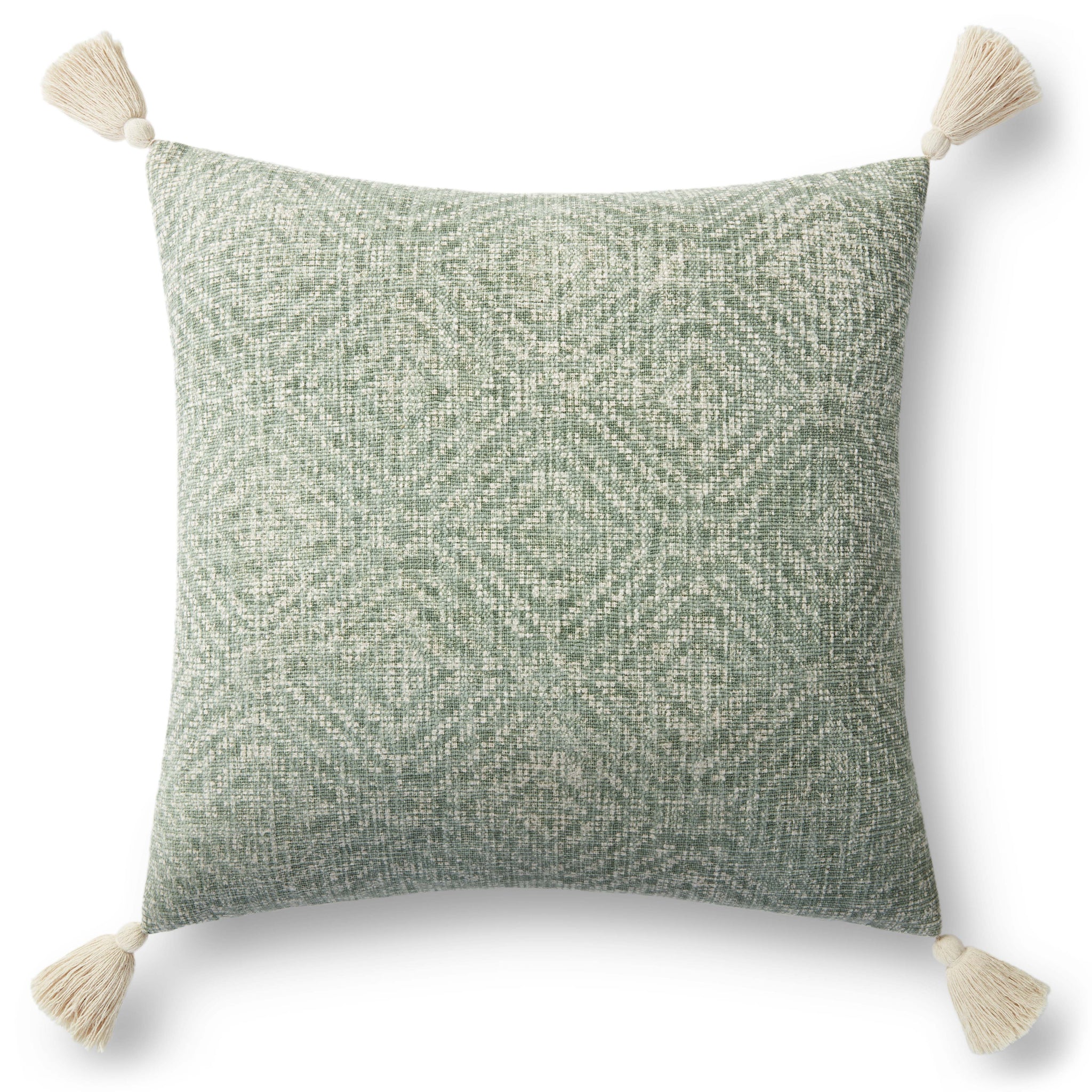 Green Pillow (Pattern 1) — a Loloi pillow at Laurie Yapp Home.