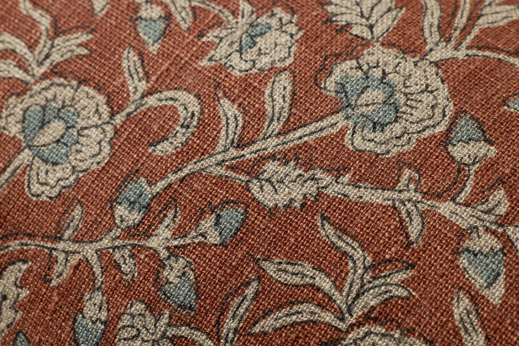 Brick / Multi Pillow shown from a different angle to reveal its pattern.