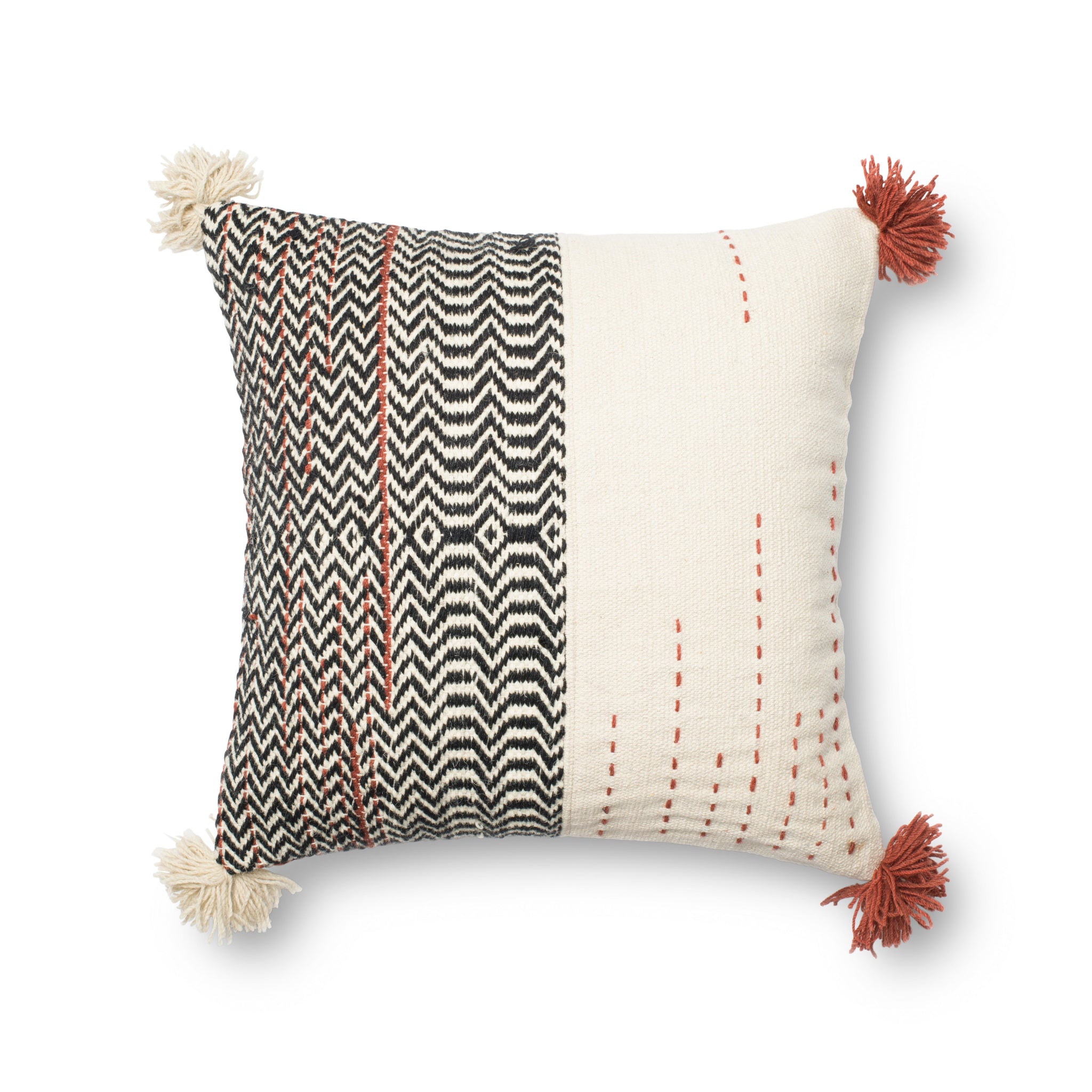 Black / Ivory Pillow (Pattern 3) β a Loloi pillow at Laurie Yapp Home.
