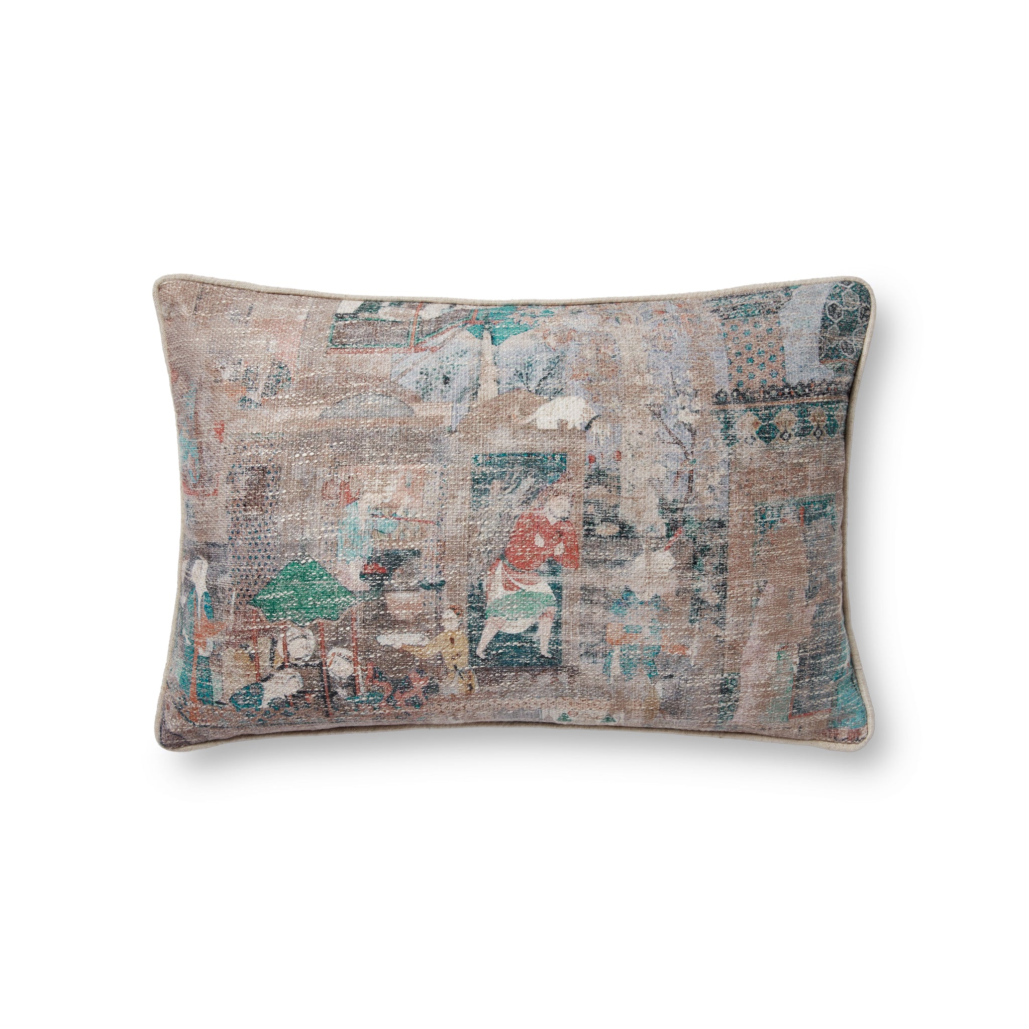 Brown / Multi Pillow (Pattern 1) β a Loloi pillow at Laurie Yapp Home.