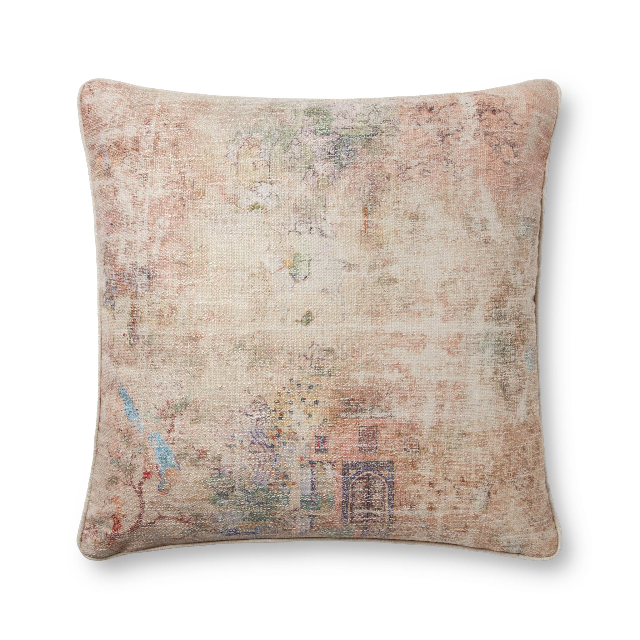 Beige / Multi Pillow (Pattern 3) β a Loloi pillow at Laurie Yapp Home.