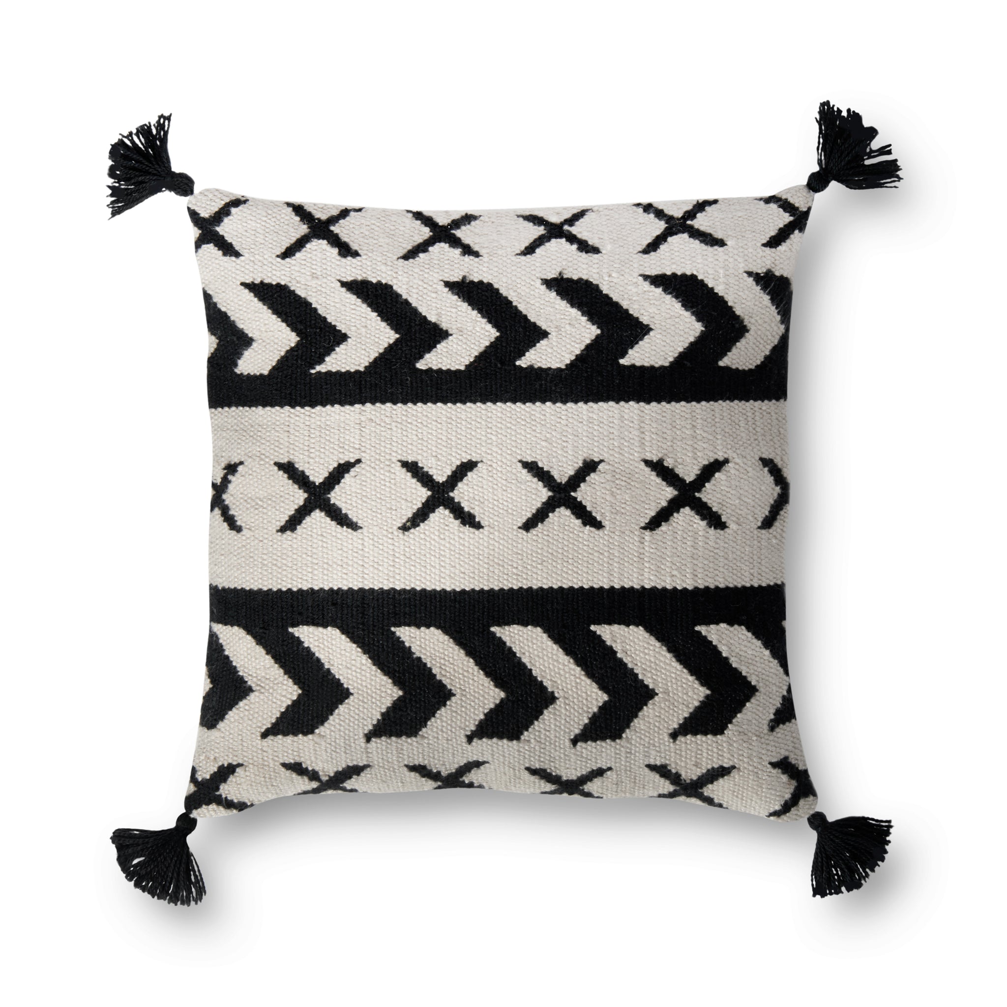 Black / Ivory Pillow (Pattern 4) β a Loloi pillow at Laurie Yapp Home.