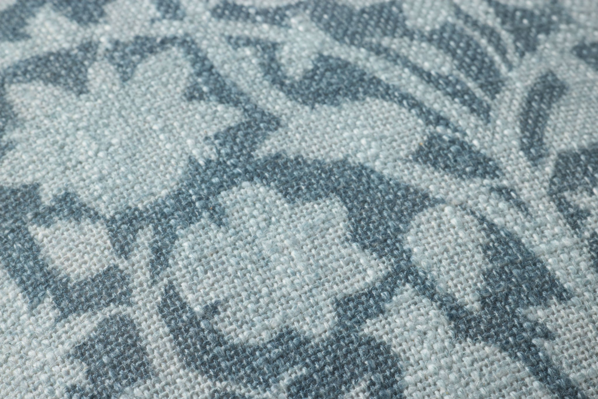 Kathleen Blue Pillow shown from another angle.