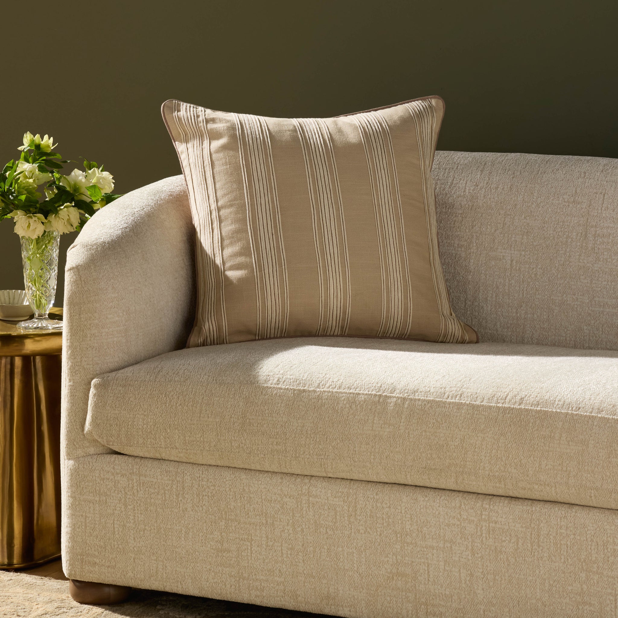 Verona Natural Pillow shown from another angle.