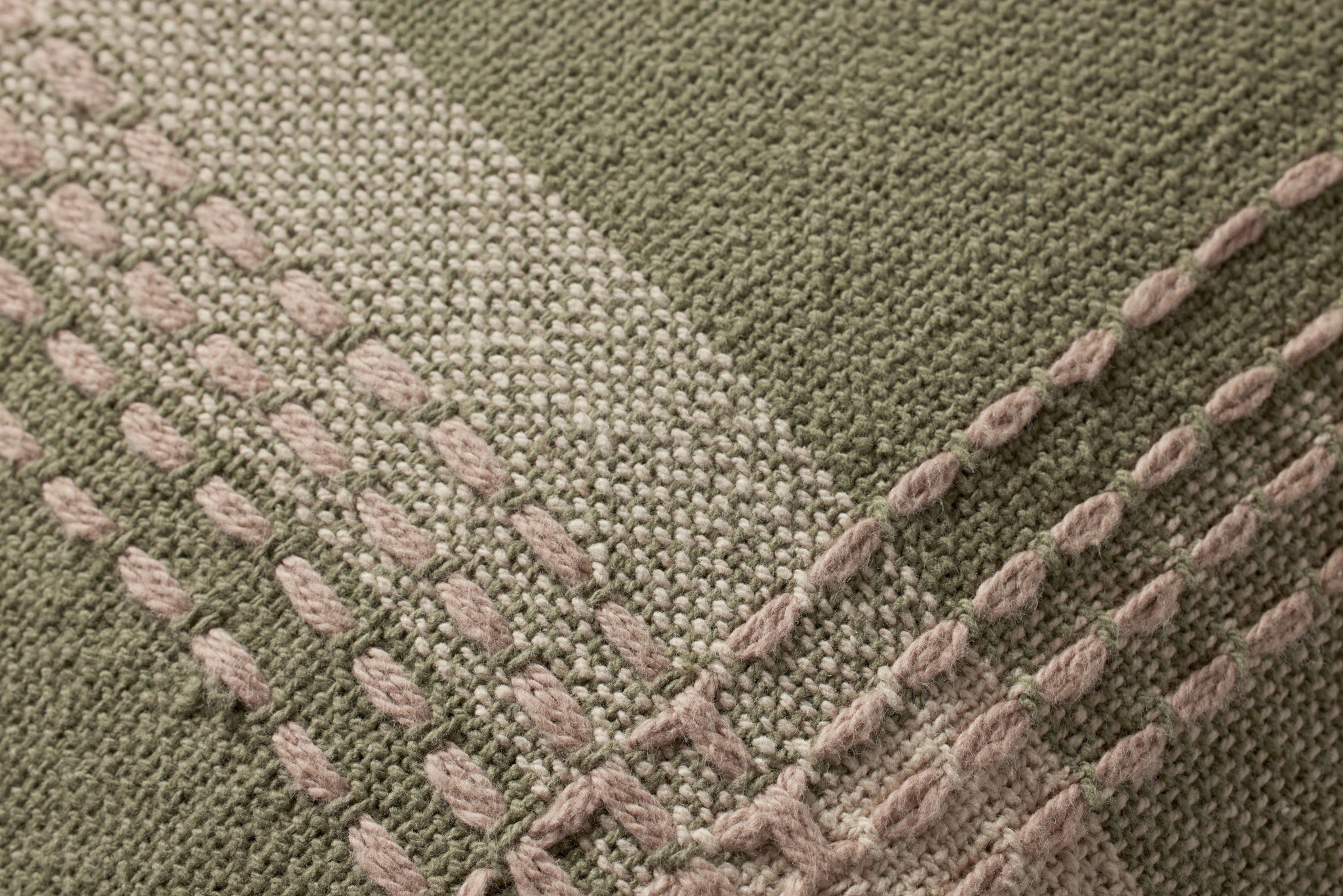 Green / Multi Pillow (Pattern 6) shown from a different angle to reveal its pattern.