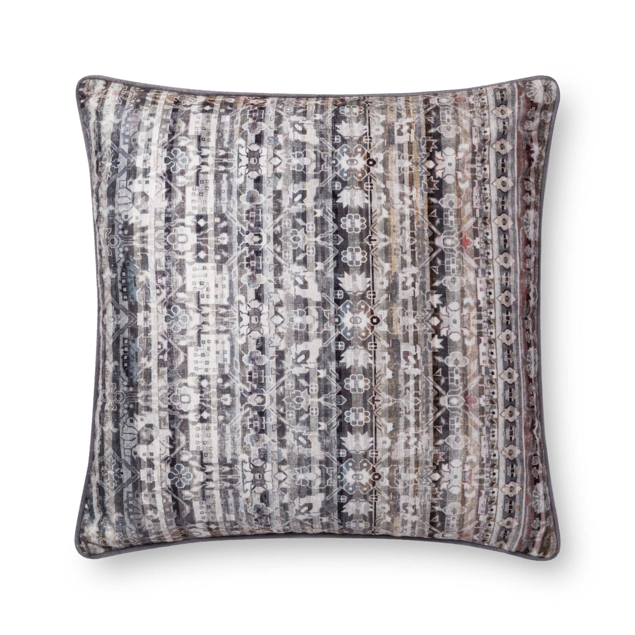 Grey Pillow (Pattern 3) β a Loloi pillow at Laurie Yapp Home.