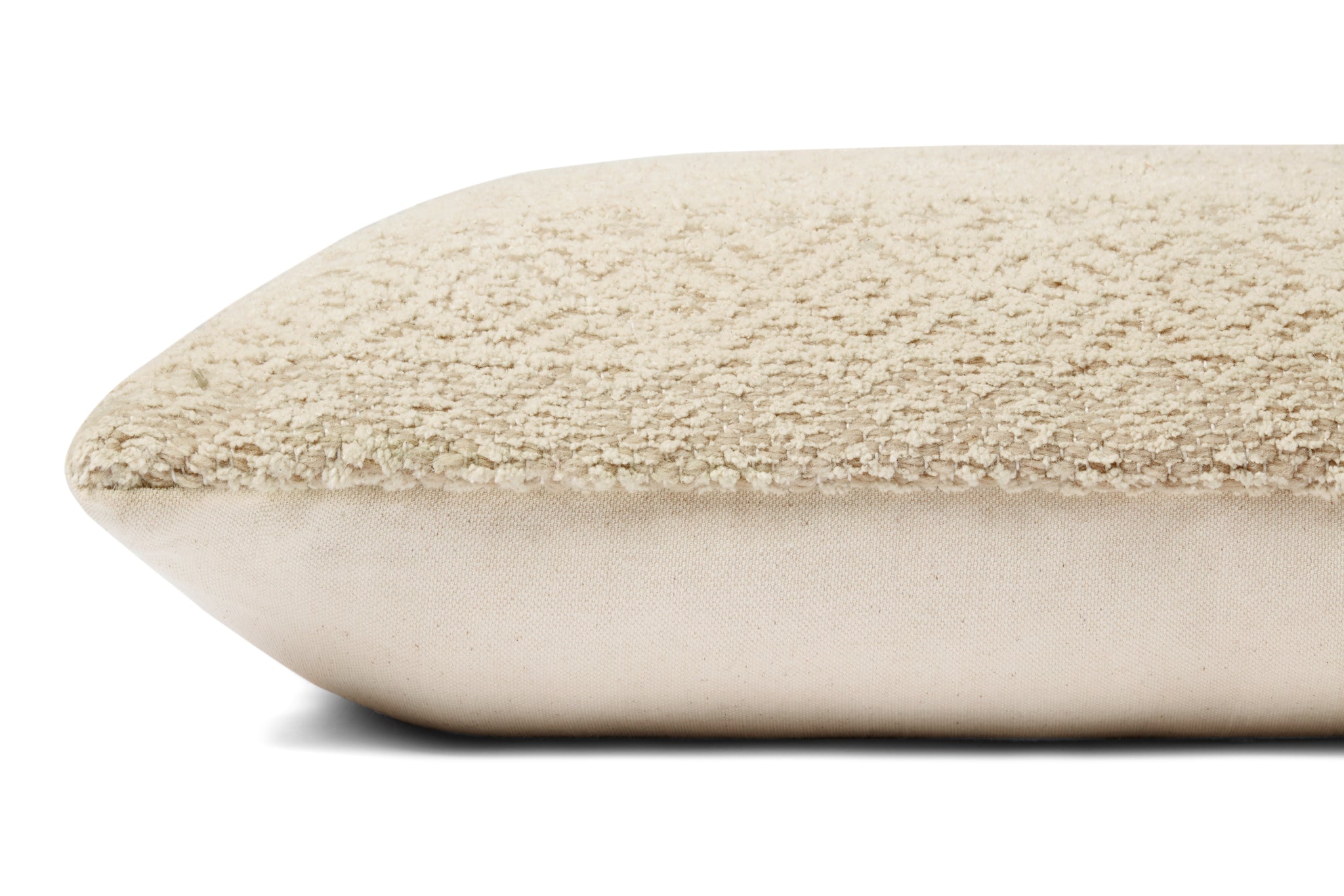 Henderson Sand / Ivory Pillow shown from a different angle to reveal its pattern.