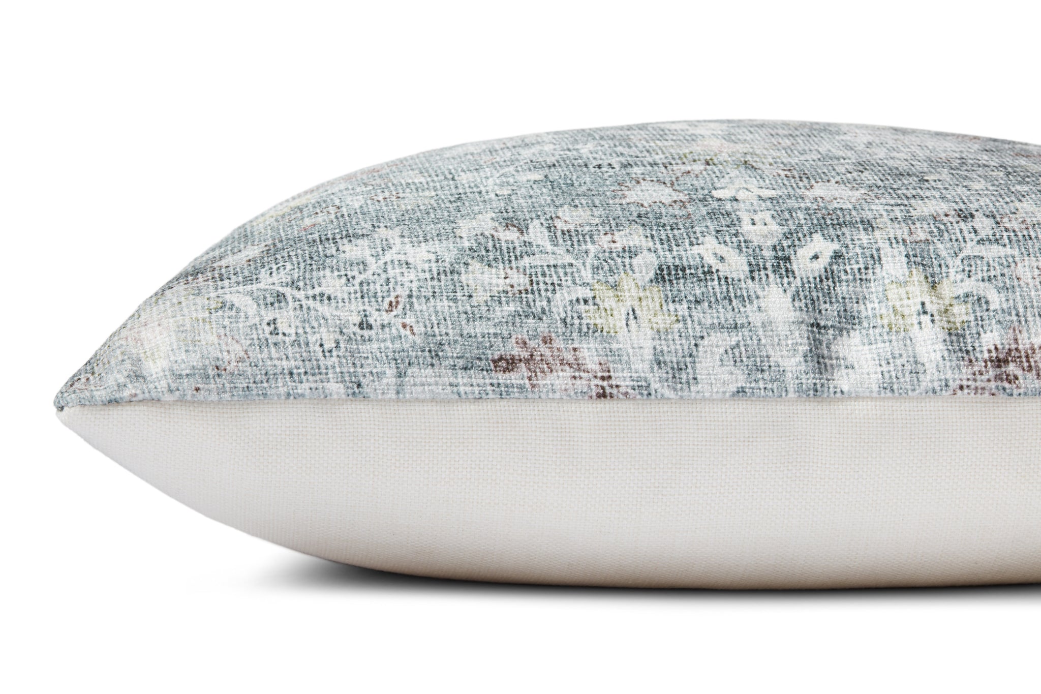 Grey Pillow (Pattern 7) shown from a different angle to reveal its pattern.