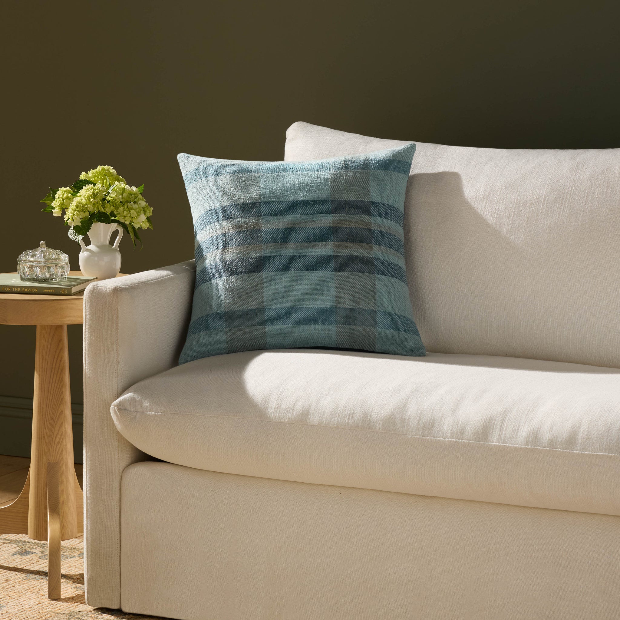 Andi Blue / Multi Pillow shown from another angle.
