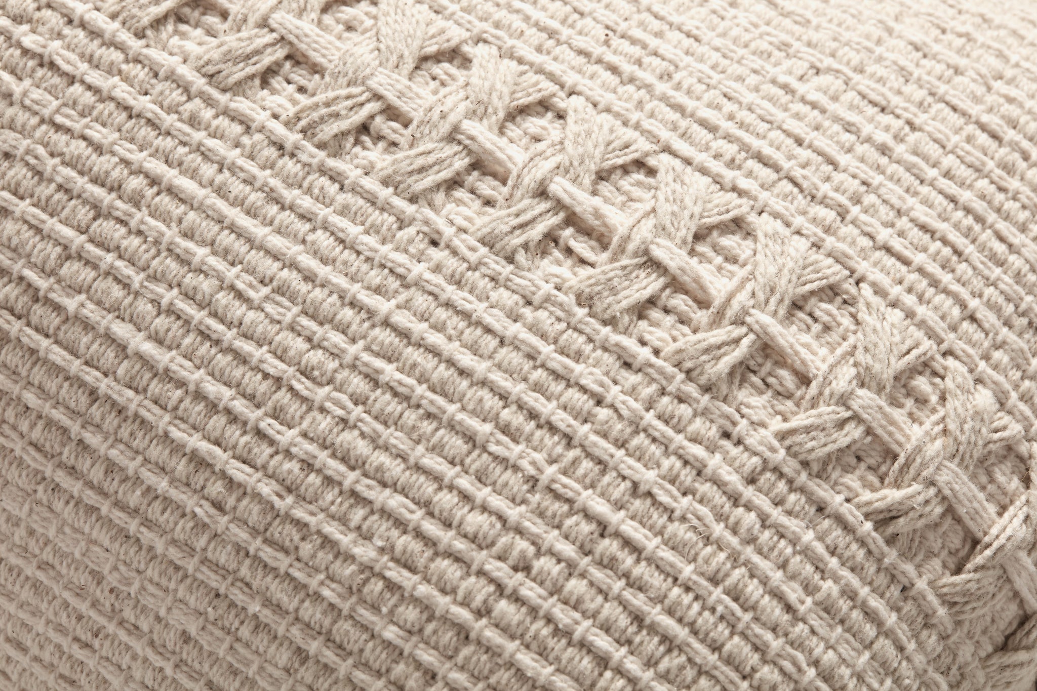 Harvey Ivory Pillow shown from another angle.
