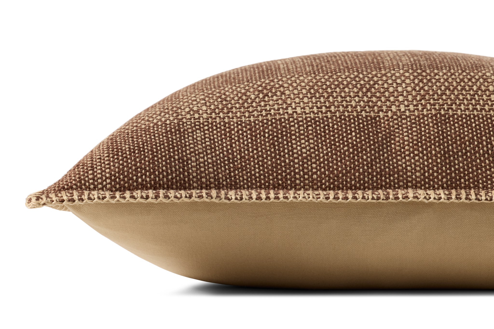 Brown / Tan Pillow shown from another angle.