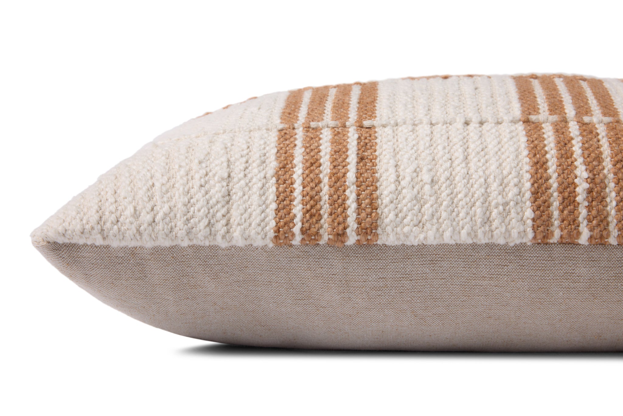 Rust / Ivory Pillow (Pattern 2) shown from another angle.