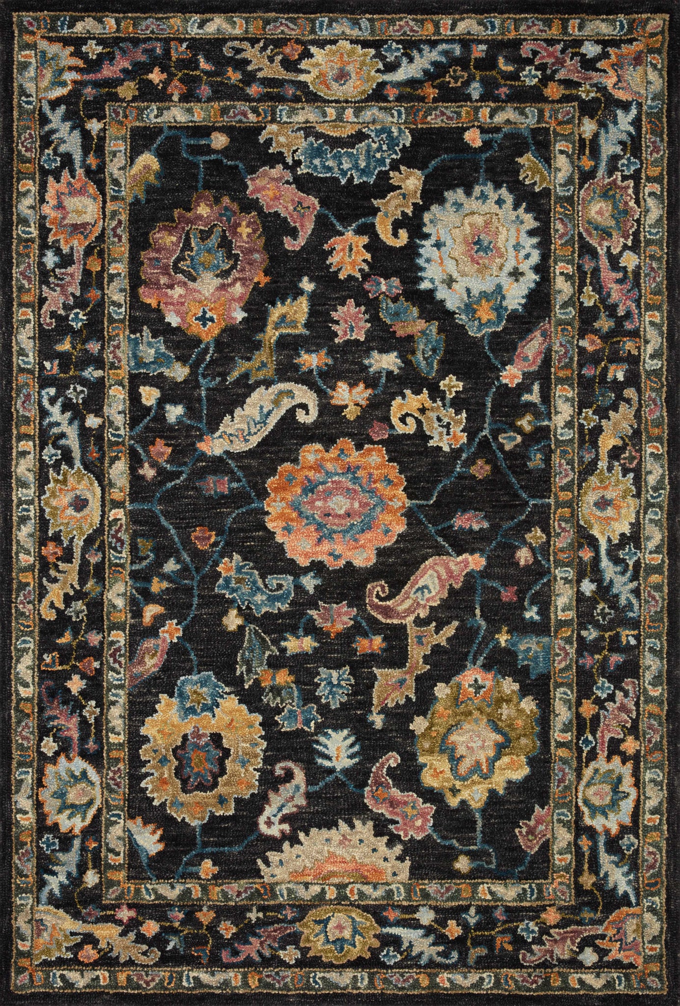 Padma Black / Multi — a Loloi rug at Laurie Yapp Home.