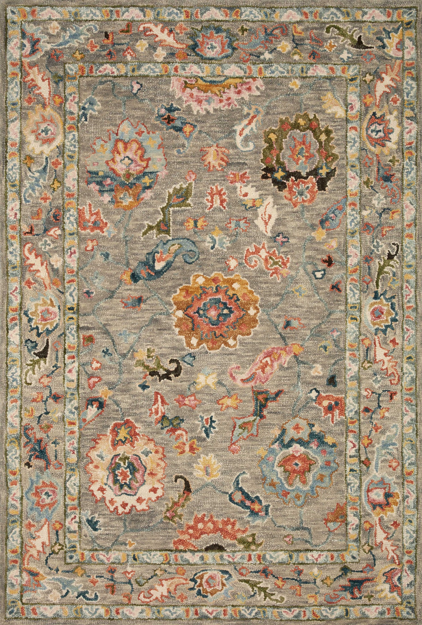 Padma Grey / Multi (Pattern 1) — a Loloi rug at Laurie Yapp Home.