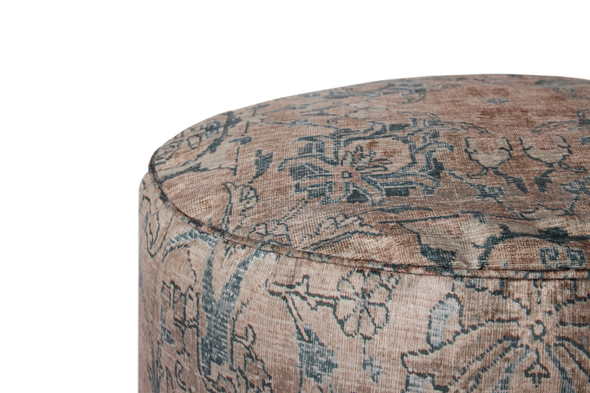 Taupe Pouf shown from another angle.