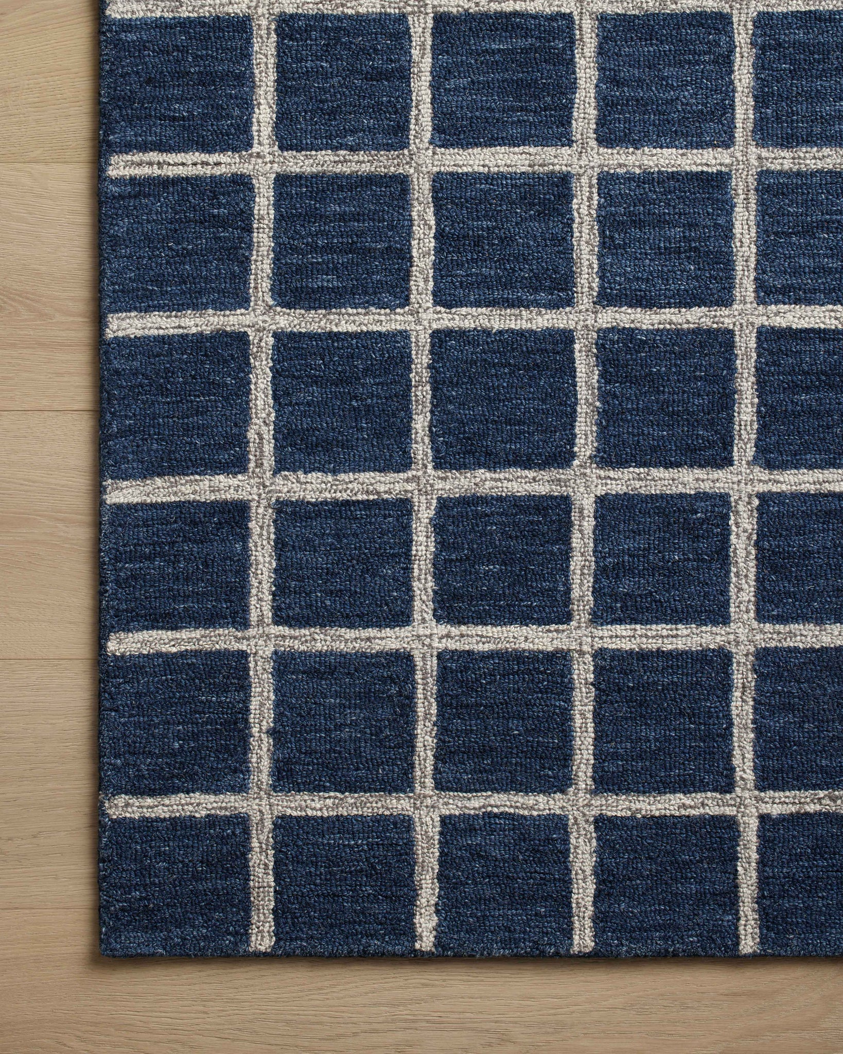 Polly Navy / Silver shown from a different angle to reveal its pattern.