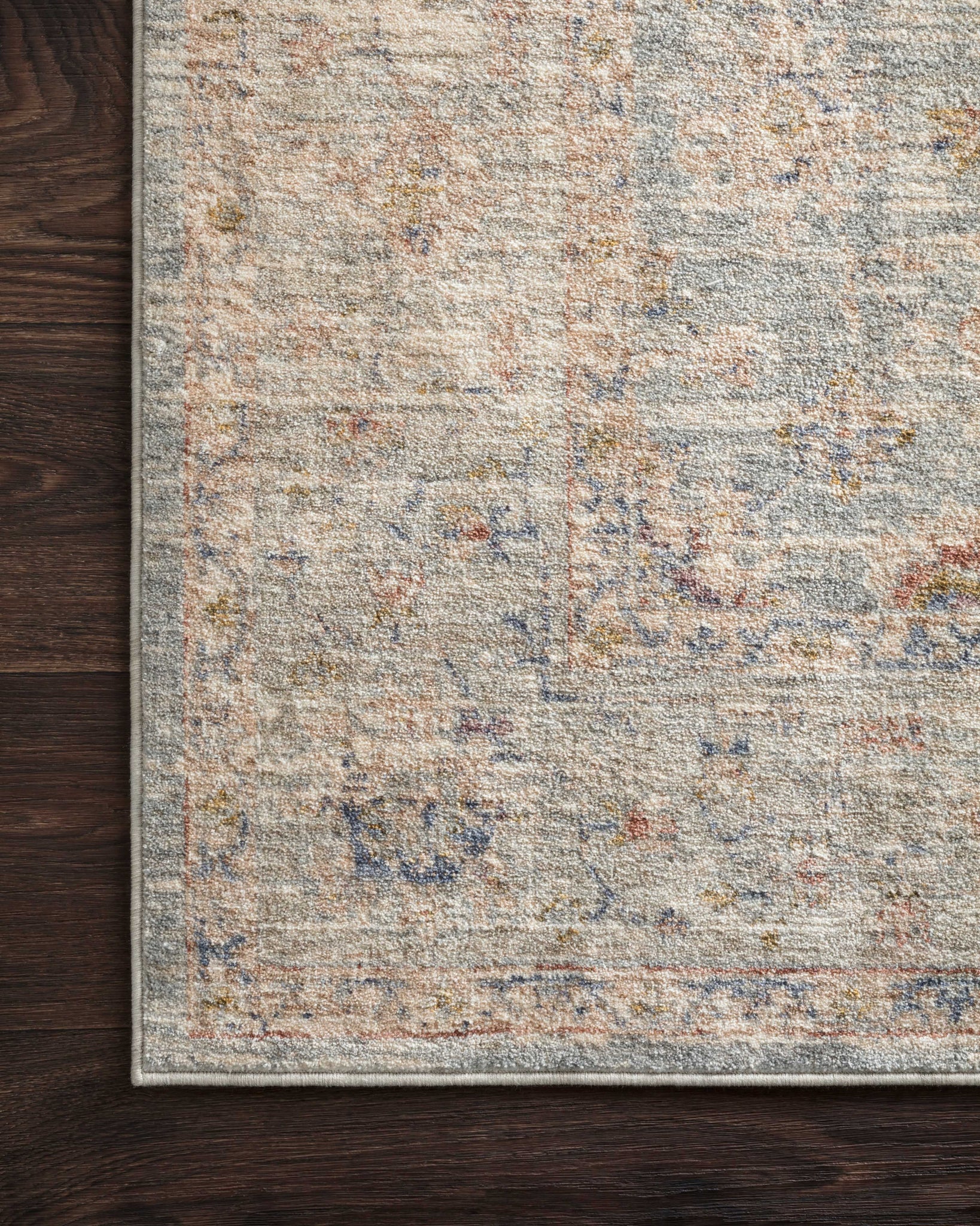 Revere Light Blue / Multi shown from a different angle to reveal its pattern.