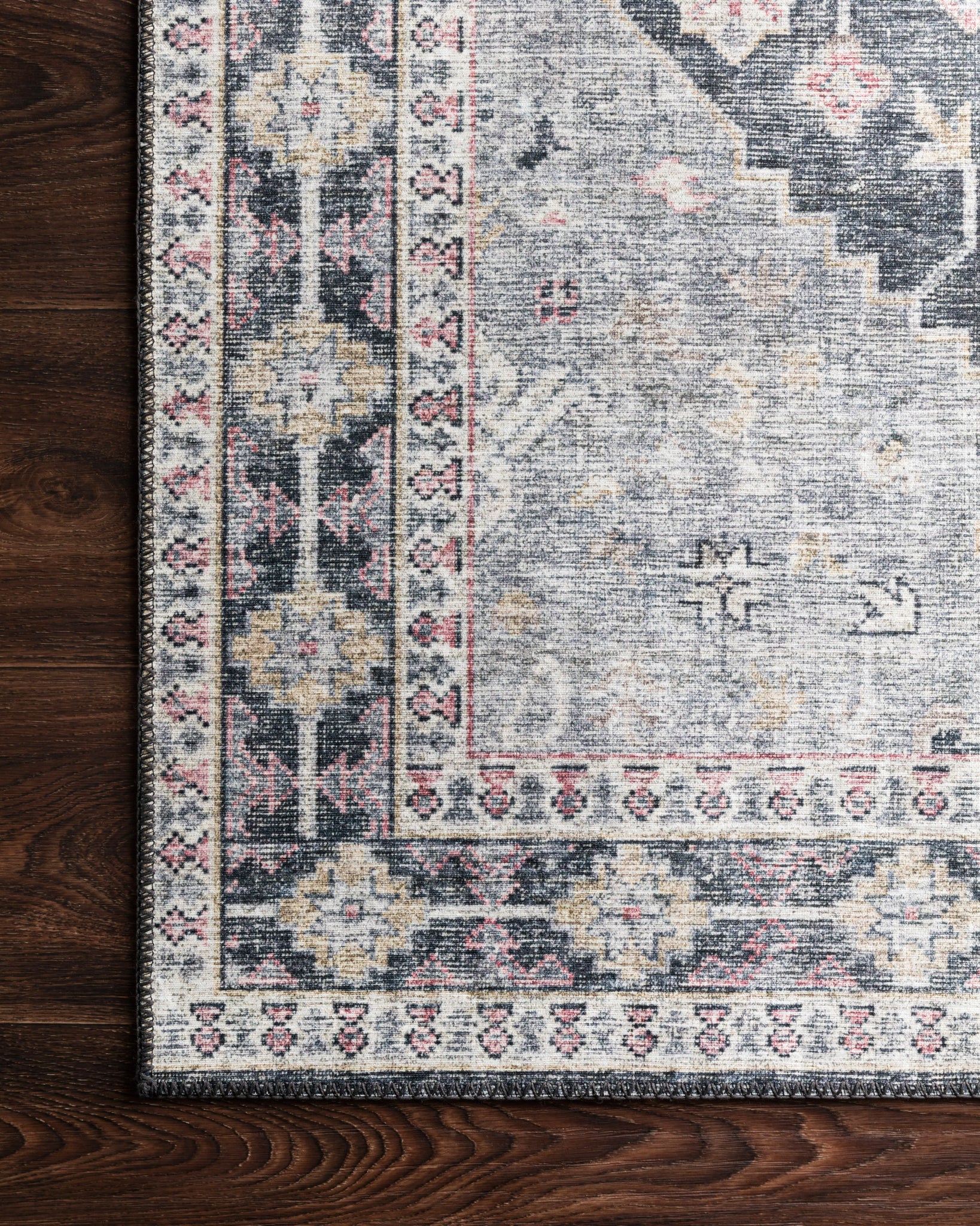 Skye Charcoal / Multi shown from a different angle to reveal its pattern.