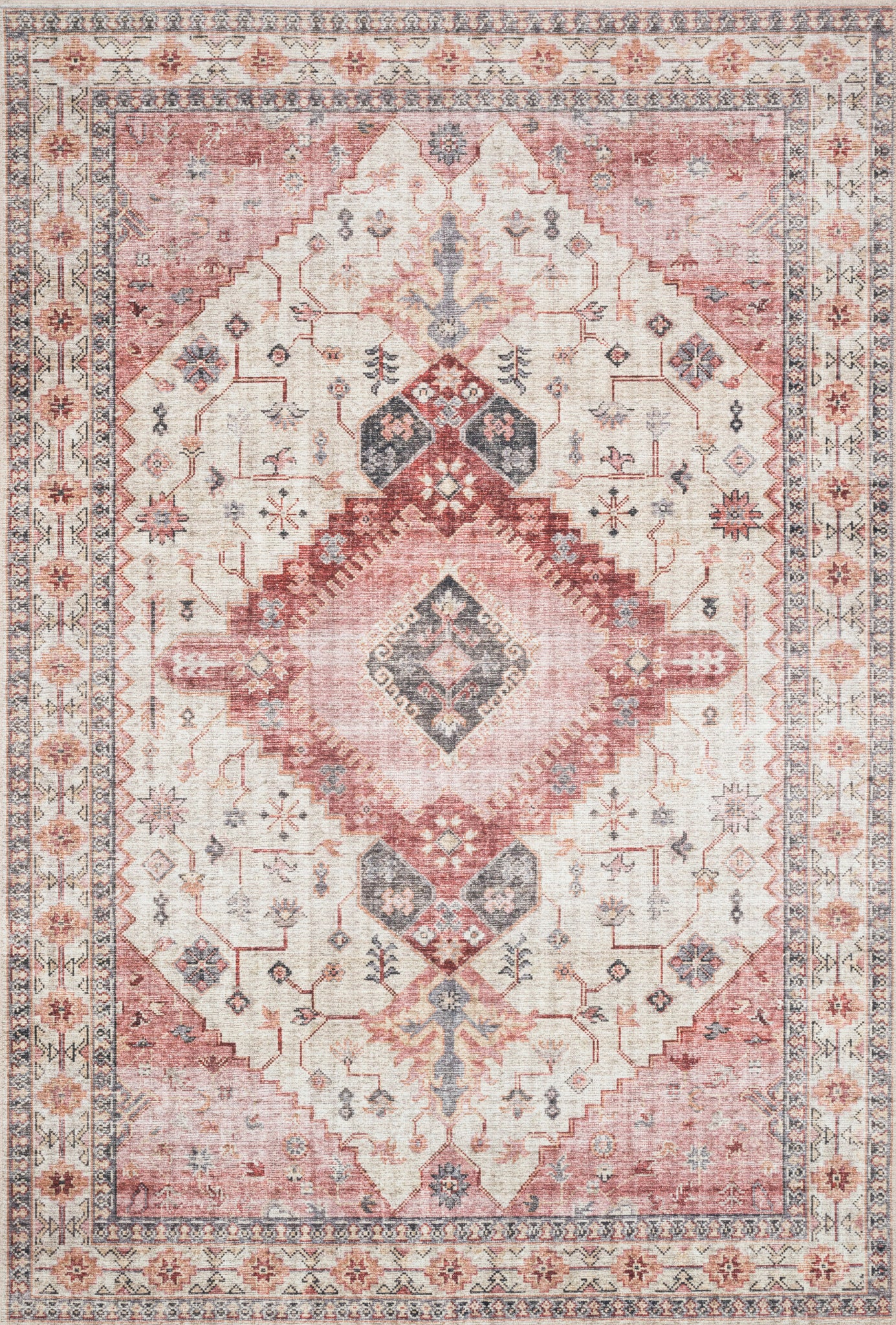 Skye Ivory / Berry — a Loloi rug at Laurie Yapp Home.