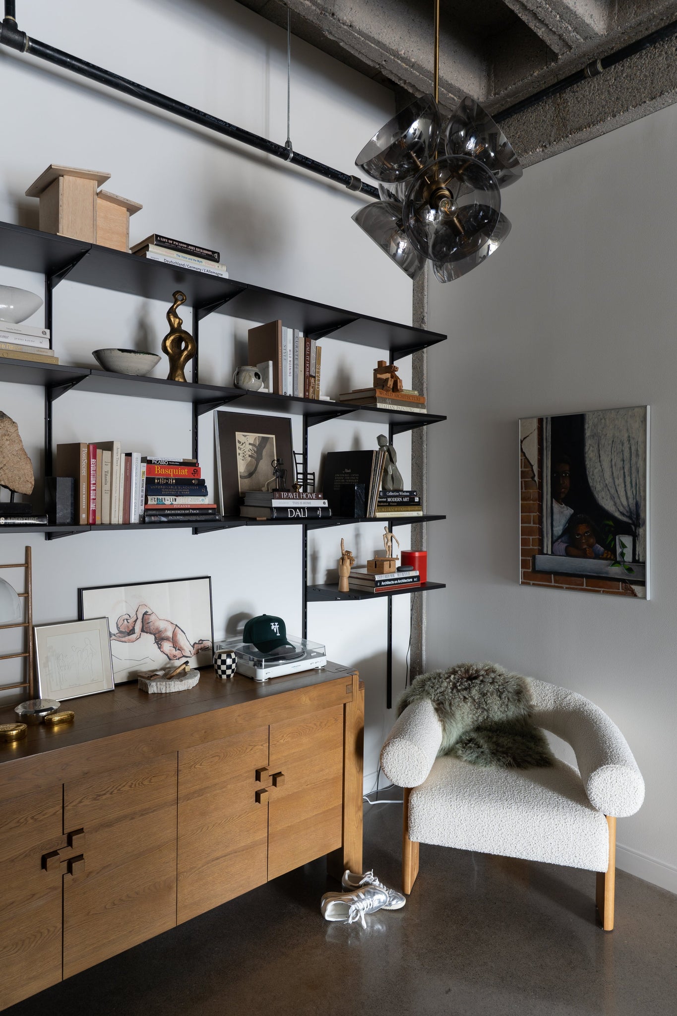 Salix Chandelier 22.25" styled in a two-story entry for warm, layered light at Laurie Yapp Home.