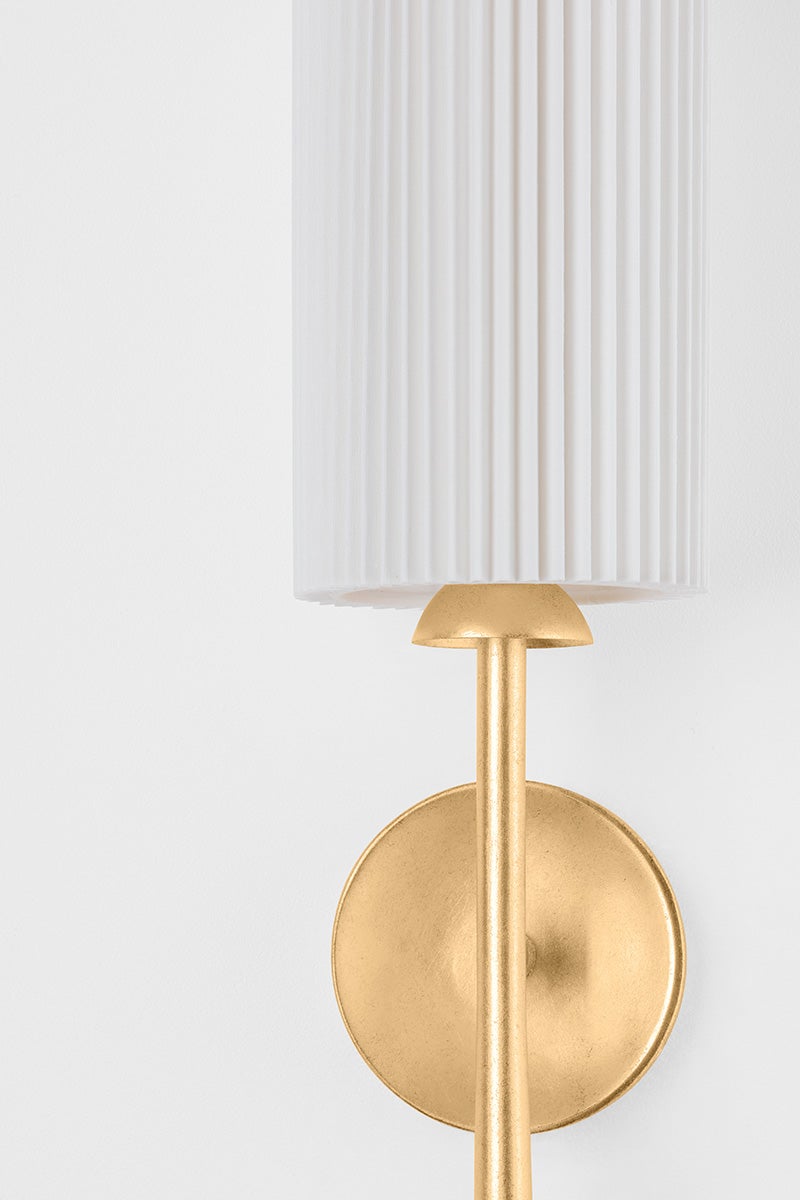 Close-up of the Sterling Wall Sconce showing the arm curve and shade silhouette.