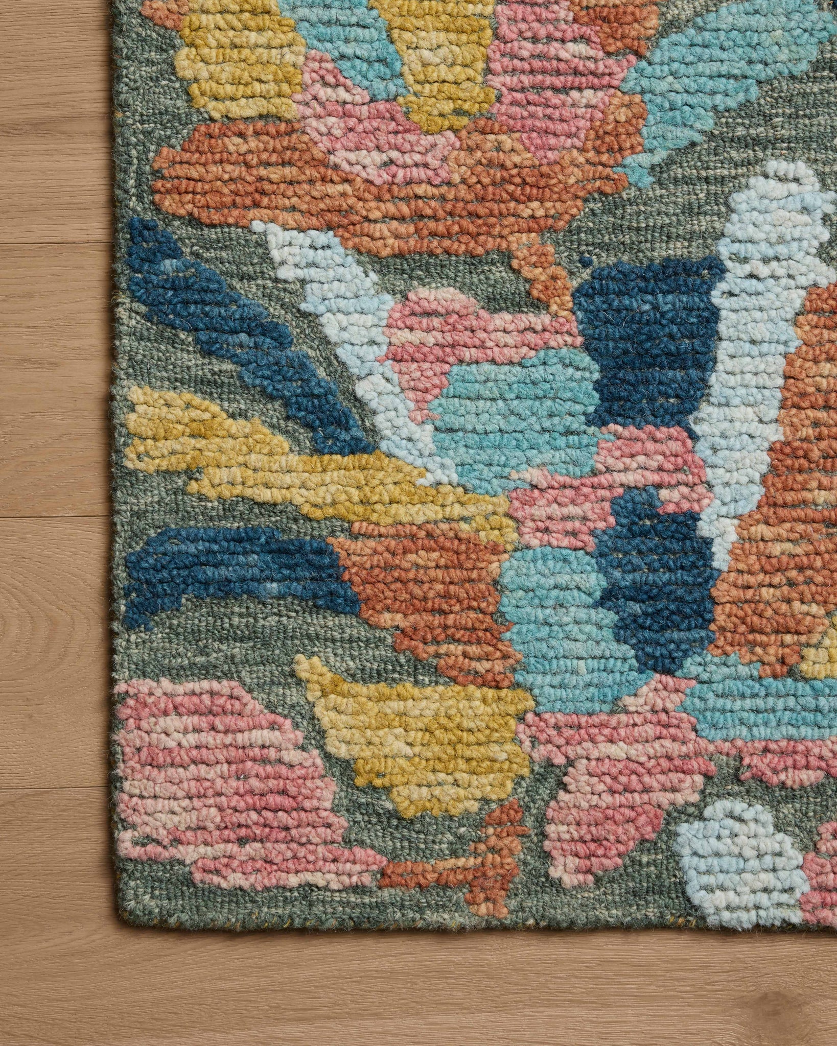 Tilly Green / Multi shown from a different angle to reveal its pattern.
