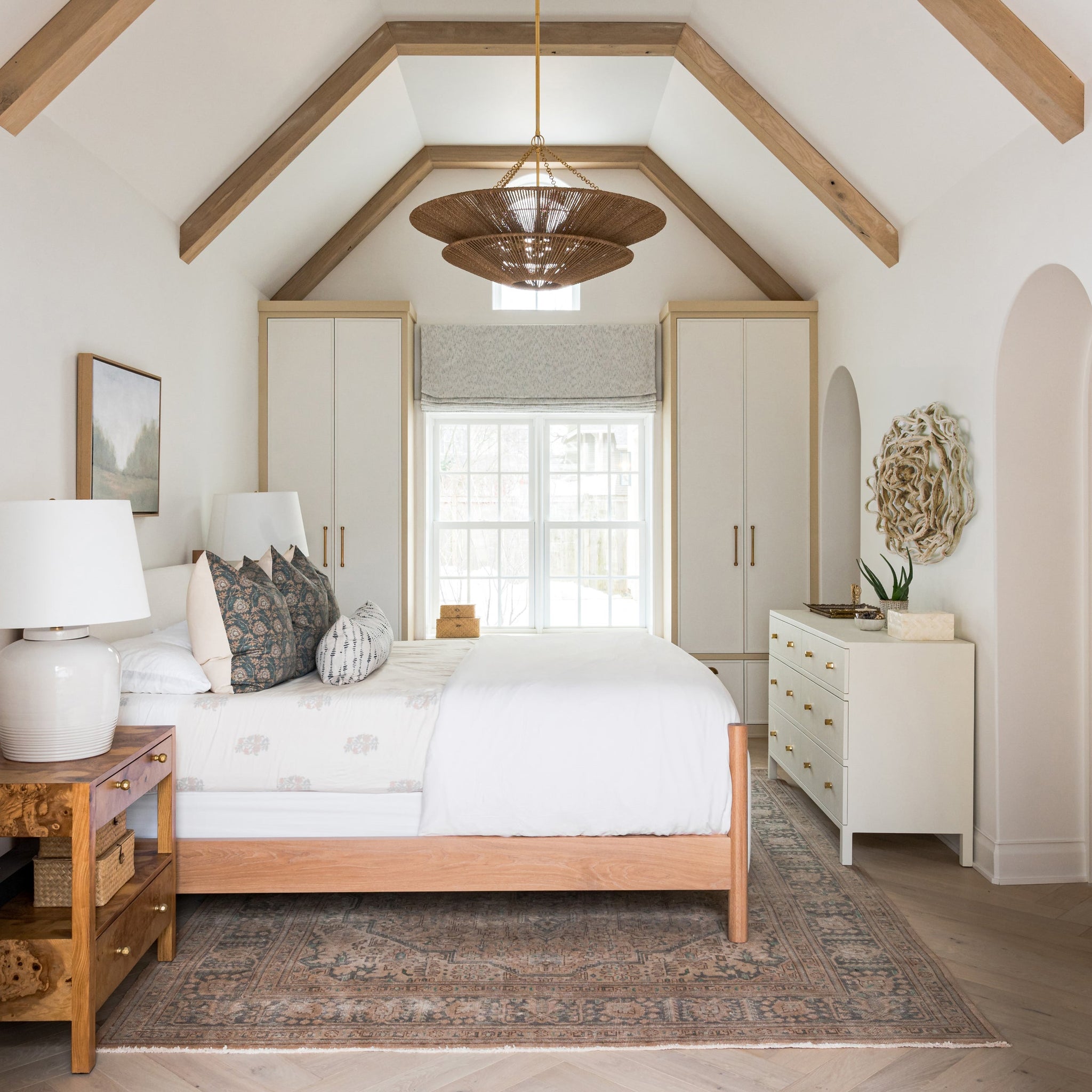 Tropea Chandelier styled in a two-story entry for warm, layered light at Laurie Yapp Home.